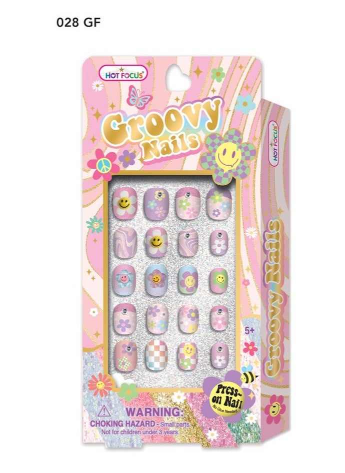 Hot Focus Hot Focus Groovy Flower Groovy Nails  - Image 1