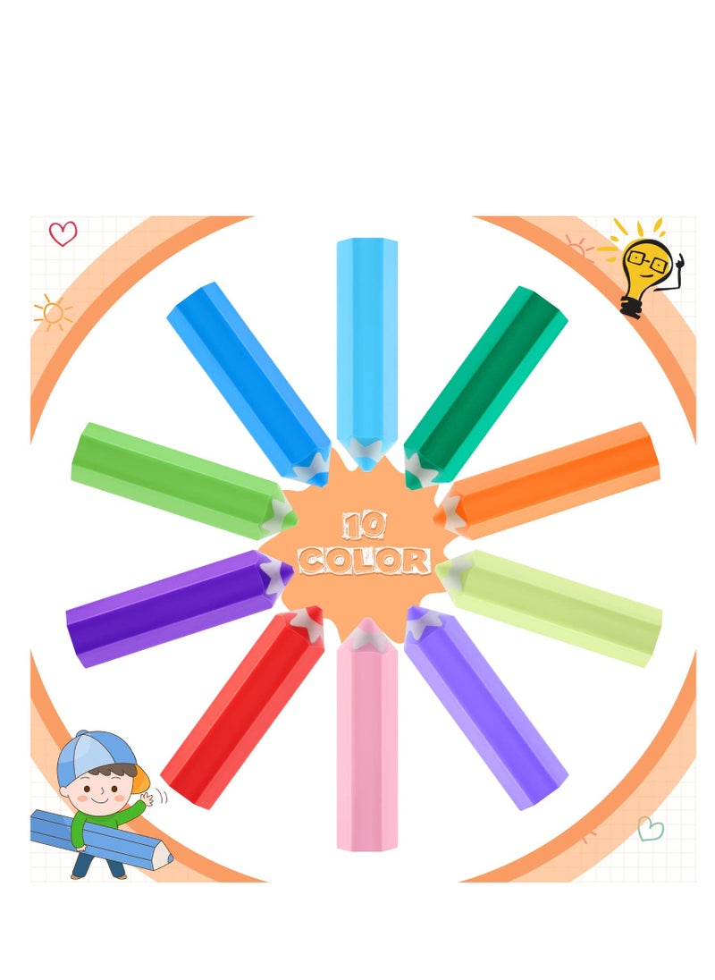 SYOSI 20 Pcs Eraser for Kids Pencil Shaped Erasers Rainbow Pencil Eraser Colored Erasers for School Classroom Office Prize Gifts(Random color）  - Image 3