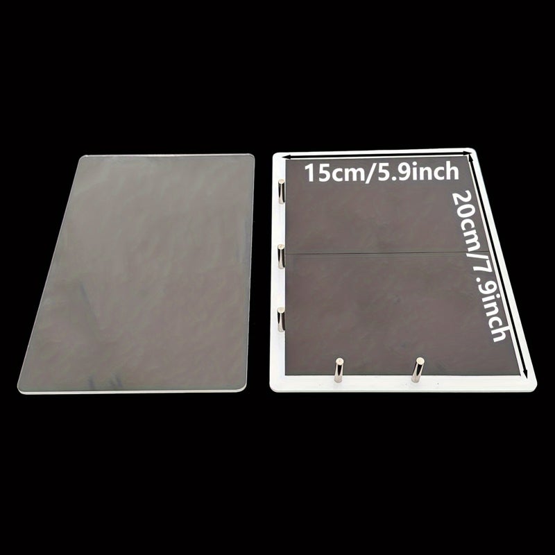 Stamp Platform: 20*15cm White Premium Acrylic Magnetic Sheet Precision Stamping - Durable Dual-Plate System Creative Tool for Scrapbooking, Card Making, DIY Projects - Image 4