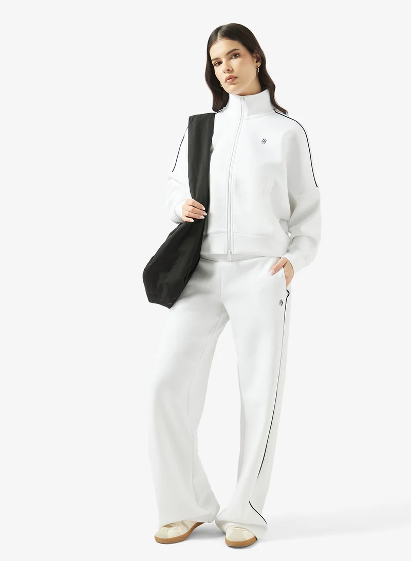 جيس جينز بنطلون رياضي بخصر مرتفع ورباط من قماش السكوبا