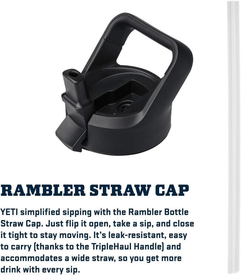 YETI Rambler 18 oz Bottle, Vacuum Insulated, Stainless Steel with Color Matching Straw Cap, Ridgeline - Image 3