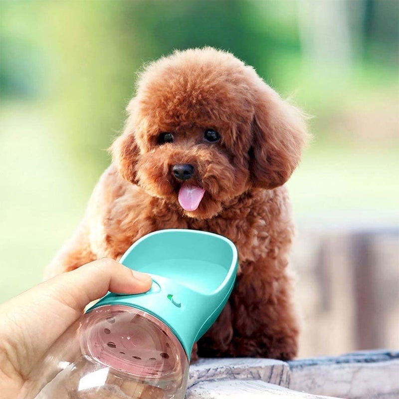 Judee Portable Dog Water Bottle, Water Bottle with Drinking Feeder for Dogs, Water Dispenser for Dogs in Walking, Hiking & Traveling (350ml) - Image 4