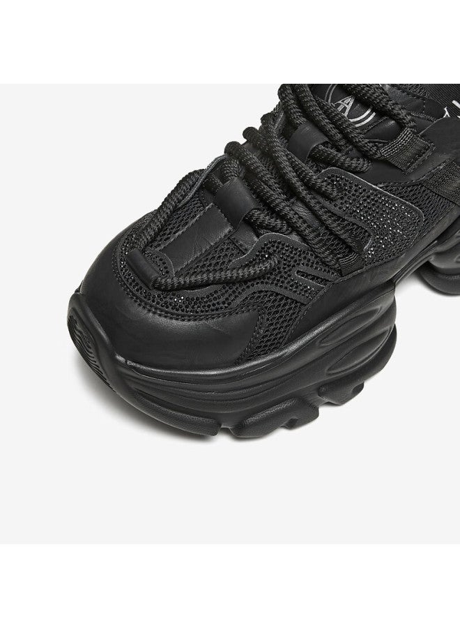 Tata Roamer Women's Fleece-lined Casual Sports Shoes Versatile Thick Sole Height Increasing Black Size 36 - Image 5