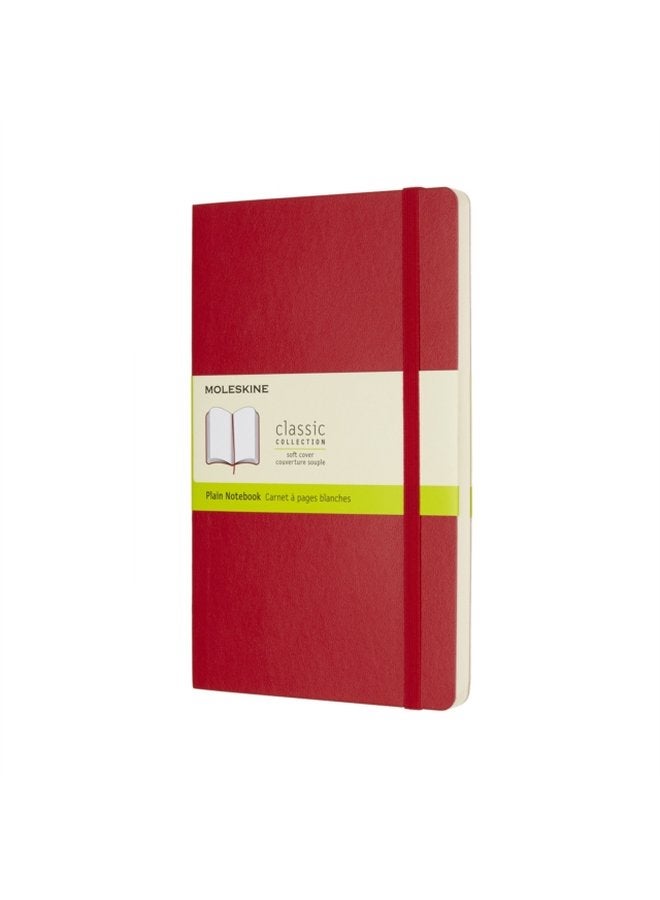 Moleskine Scarlet Red Large Plain Notebook Soft - Paperback