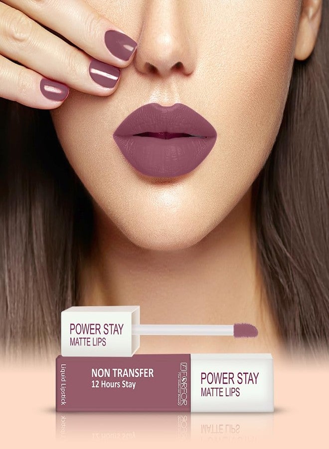 FORFOR Power Stay Long Last Matte Lipstick - Waterproof (12 hrs stay) (FF_Power Stay23) - Image 4