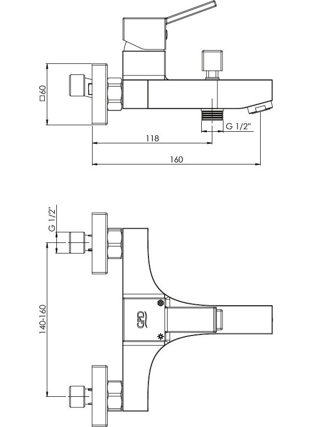 GPD Tulio Bathroom Faucet MBB135  - Image 2