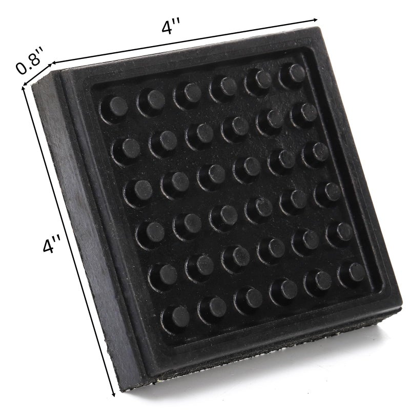 WRINGKIT 8 Pack Heavy Duty Exercise Equipment Mat, 4 x 4 x 0.8 Inch Non Slip Noise Reduction Mat for Treadmill, Treadmill Mat Pad for Rubber Hardwood Floors Carpet Protection Home Gym - Image 2