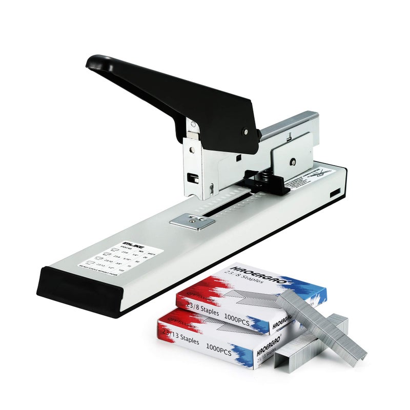 IMLIKE Heavy Duty Stapler with 2000 Staples 100 Sheets High Capacity Manual Office Stapler MetalJam Freefor Paper Binding Include 238 2313 Staples Each 1000PCS