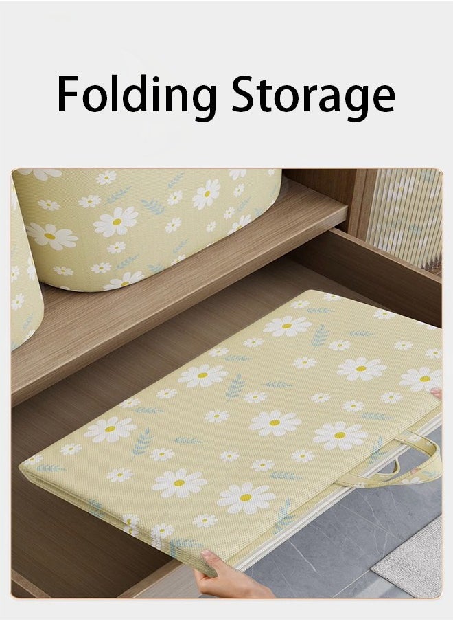 Generic - Quilt Storage Bags Non-Woven Extra Large Storage Bags Clothes Storage Bag Daisy Pattern Folding Organizer Bag For Clothes Pillows Blankets Bedding 50*50*70cm (180L) - Image 1