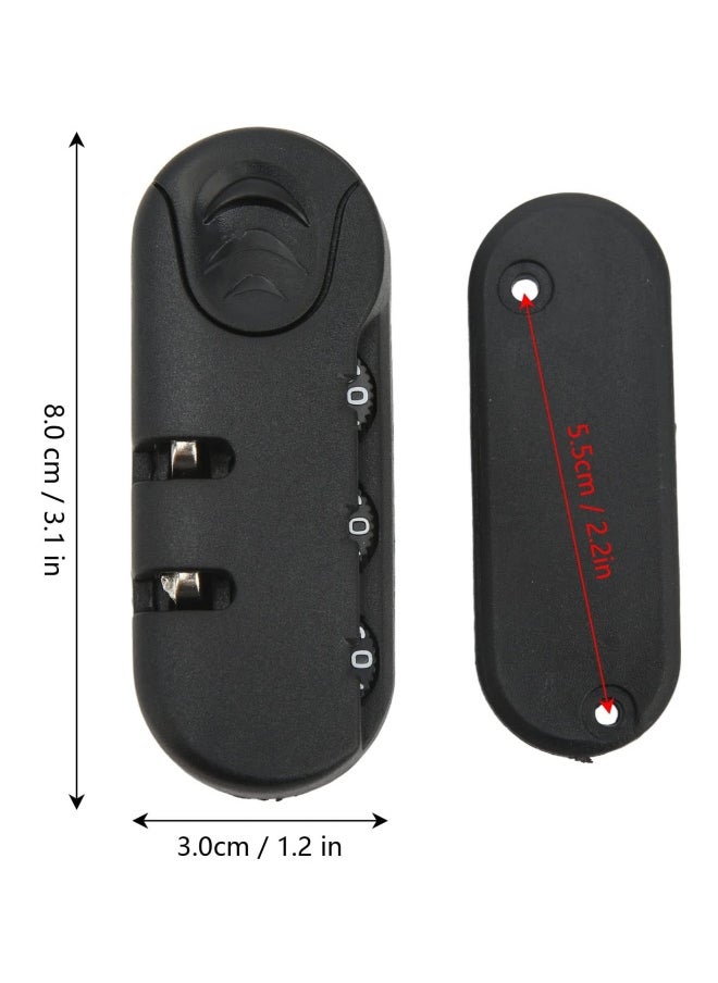 Luggage Password Lock, 3 Digit Password High Security Frosted Texture Replacement Code Combination Travel Luggage Lock for Suitcases, Travel Cases, Tool Boxes(4 PCS)