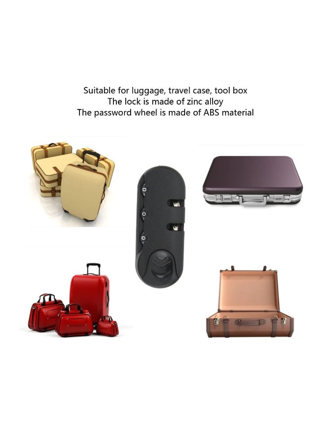 Luggage Password Lock, 3 Digit Password High Security Frosted Texture Replacement Code Combination Travel Luggage Lock for Suitcases, Travel Cases, Tool Boxes(4 PCS)