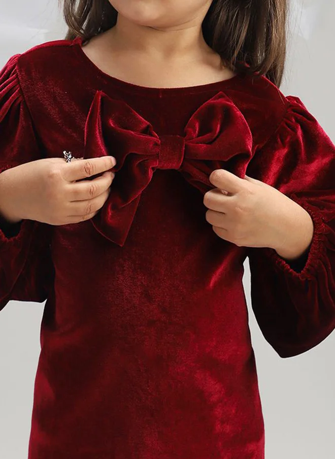 بونكيدز BONKIDS Maroon Sheath Dress for Kids
