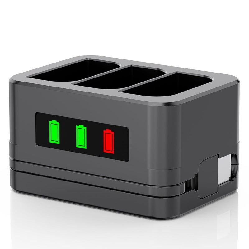 LIFEMOI 3-Slot Charger/Charging Dock, Suitable for Ring doorbells and Camera Batteries,with LED Display,Compatible with Video Doorbell 2/3/4/3Plus/Spotlight Cam/Peephole Cam - Image 1