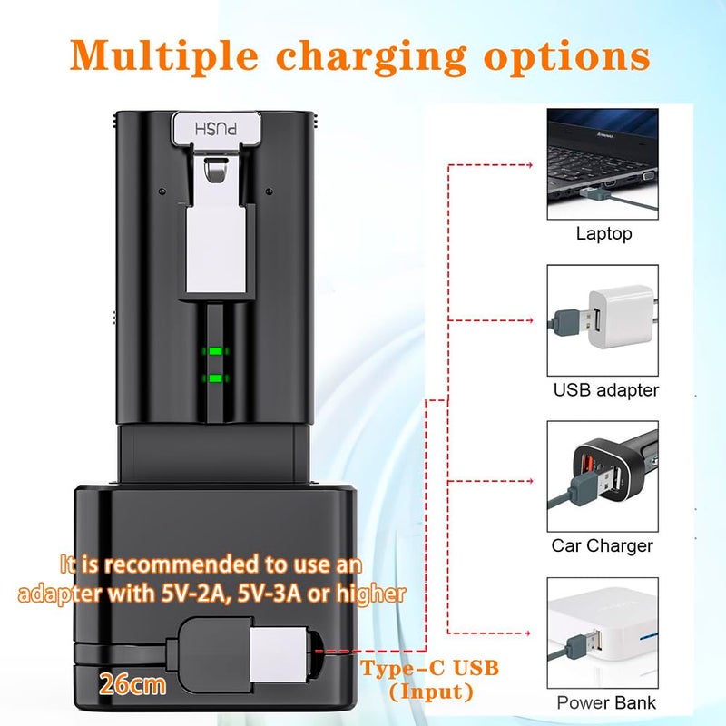 LIFEMOI 3-Slot Charger/Charging Dock, Suitable for Ring doorbells and Camera Batteries,with LED Display,Compatible with Video Doorbell 2/3/4/3Plus/Spotlight Cam/Peephole Cam - Image 4