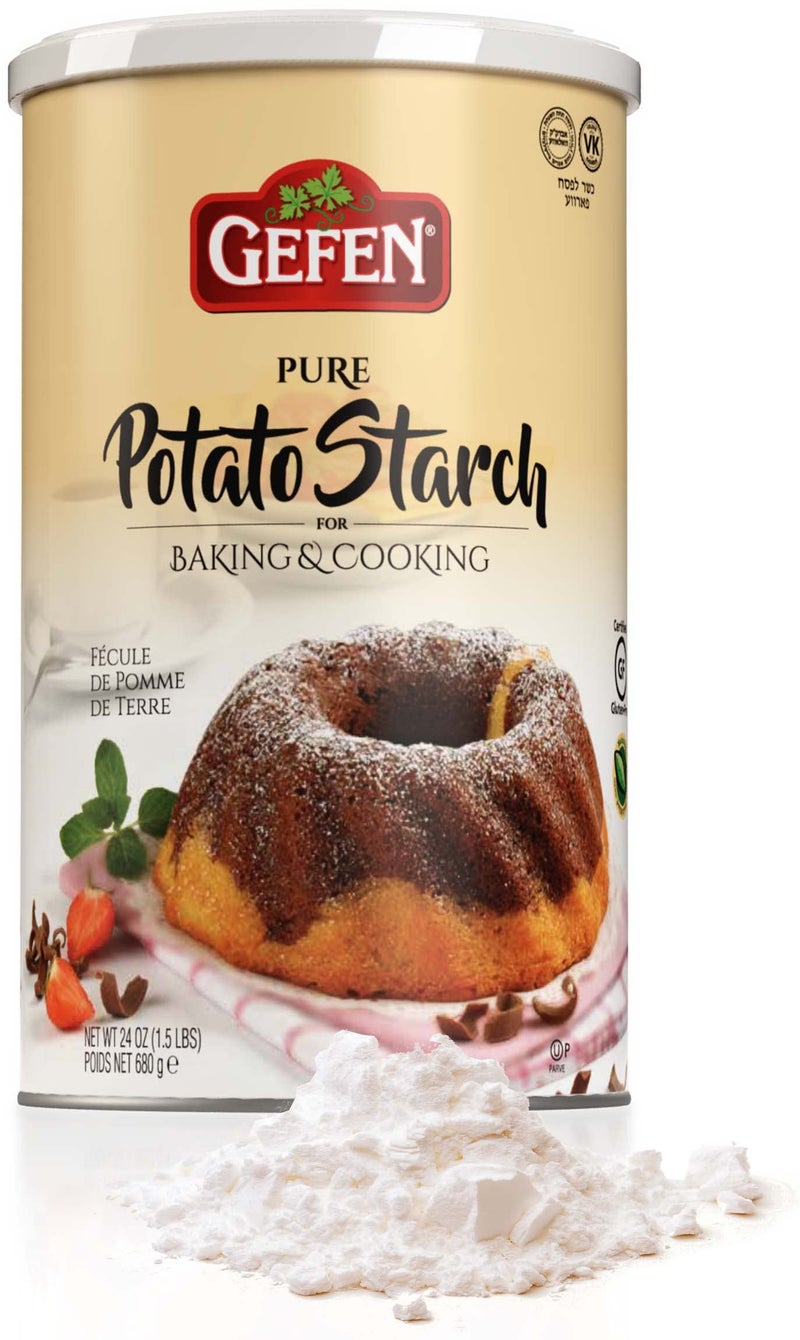Gefen Pure Gluten Free Potato Starch 24oz for Cooking  Baking 15 lb Resealable Container  Excellent Fried Chicken Flour  GF Thickener for Soups Batters Sauces  Gravies  Kosher including Passover - Image 3