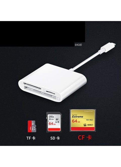 Multifunctional Card Reader  Lightn Interface [Read TF+SD+CF]
