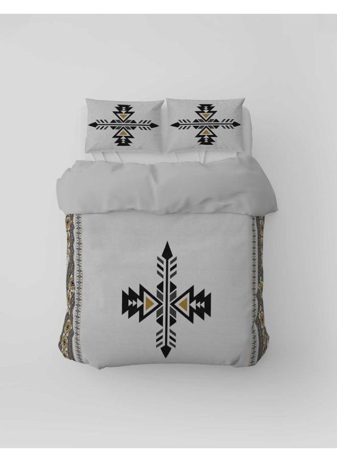SHATTA - 3 Piece Printed Comforter Set King Size 240x 220 cm -Multicolour - Image 1