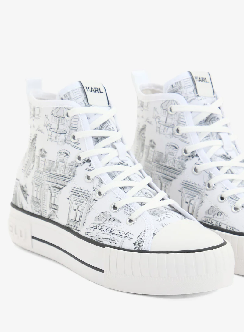 Karl Lagerfeld  KAMPUS MAX  Jorge Parra Print Sneakers for Women | Best Price UAE