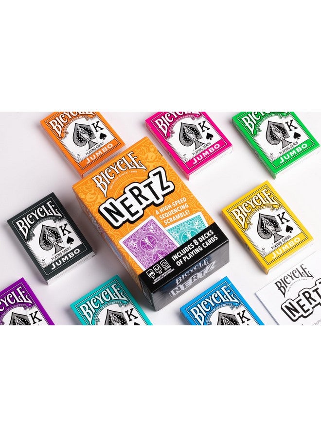 Bicycle لعبة ورق نيرتز للدراجات، 8 مجموعات من أوراق اللعب، لعبة سوليتير متعددة اللاعبين سريعة وممتعة وتنافسية، تصل إلى 8 لاعبين، فهرس ضخم - Image 3