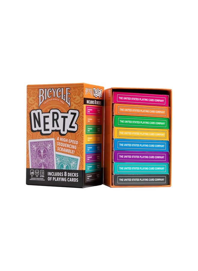 Bicycle لعبة ورق نيرتز للدراجات، 8 مجموعات من أوراق اللعب، لعبة سوليتير متعددة اللاعبين سريعة وممتعة وتنافسية، تصل إلى 8 لاعبين، فهرس ضخم - Image 2