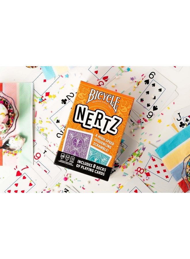 Bicycle لعبة ورق نيرتز للدراجات، 8 مجموعات من أوراق اللعب، لعبة سوليتير متعددة اللاعبين سريعة وممتعة وتنافسية، تصل إلى 8 لاعبين، فهرس ضخم - Image 5