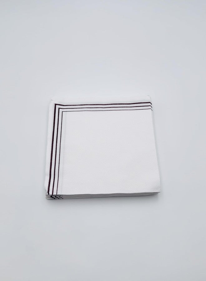 مناديل ورقية شيري كلاسيك ذات طبقتين - مناديل بيضاء ناعمة ومتينة بتصميم حواف | 32 × 32 سم | مثالية لتناول الطعام والحفلات والمناسبات والاستخدام اليومي (عبوة من قطعتين) - Image 5