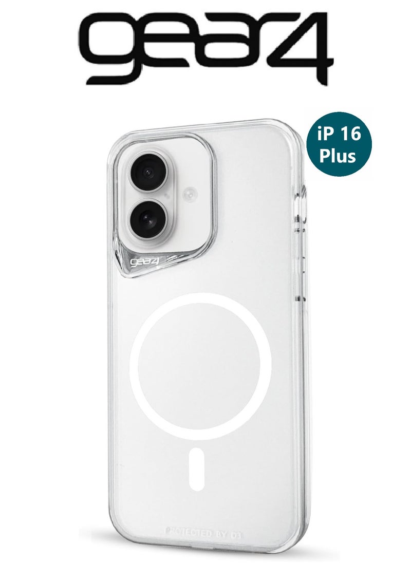 Gear4 - iPhone 16 Plus Back cover, original and strong clear protective case, shock-resistant case with a protrusion around the camera, pure and high-clarity iPhone cover made of high-quality materials. - Image 1