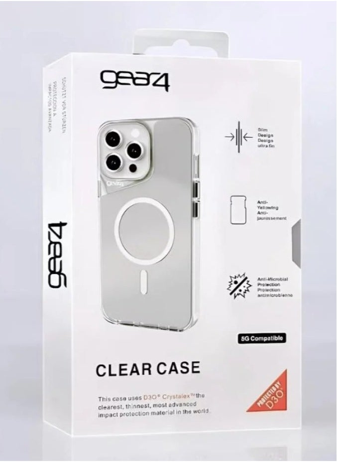 Gear4 - iPhone 16 Plus Back cover, original and strong clear protective case, shock-resistant case with a protrusion around the camera, pure and high-clarity iPhone cover made of high-quality materials. - Image 1