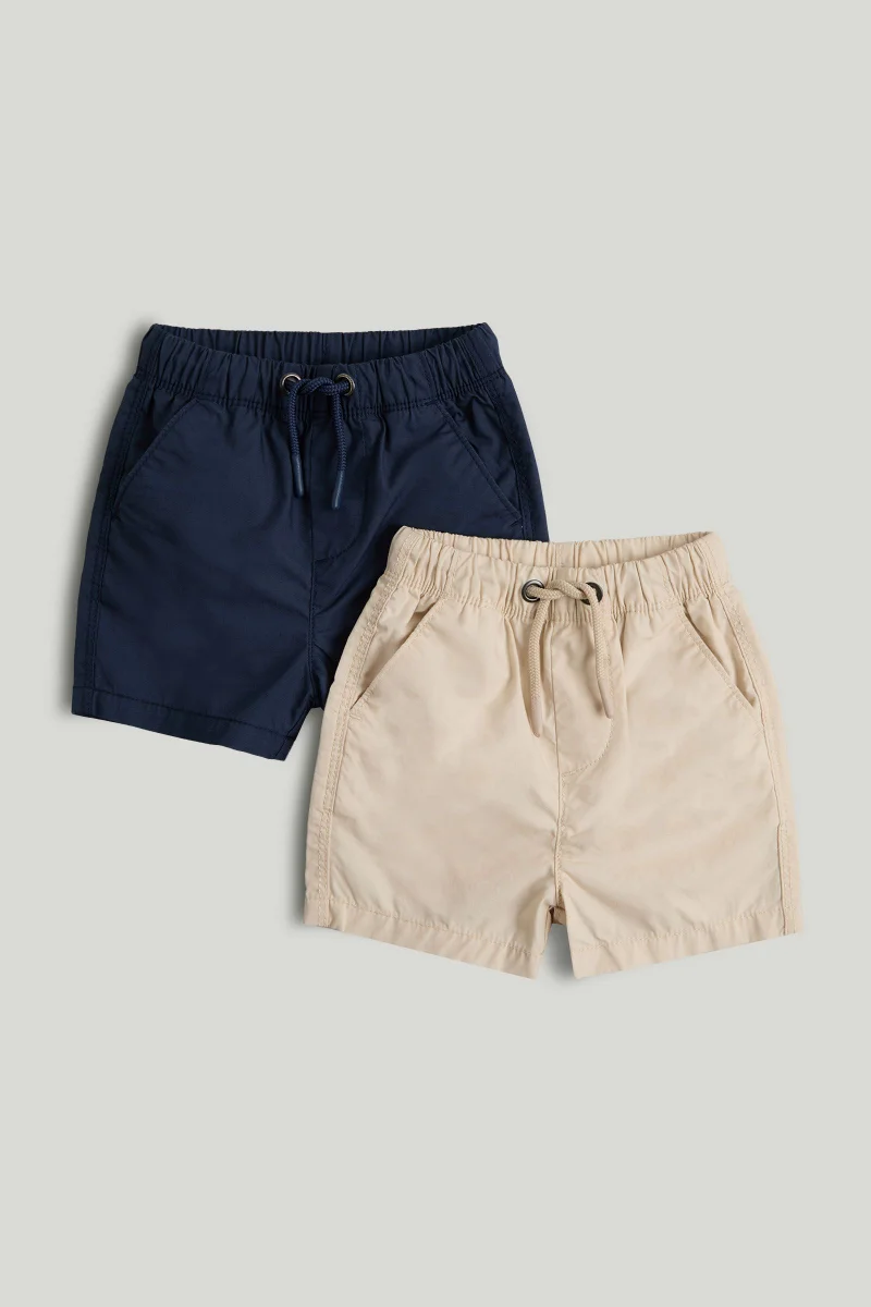 mothercare 2 Pack Poplin Shorts