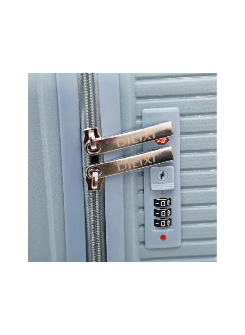 DILIXI مجموعة حقائب سفر صلبة غير قابلة للكسر من مادة البولي بروبيلين مع 8 عجلات، مجموعة من 3 قطع من مادة البولي بروبيلين متعددة الطبقات، مقاس 20 و24 و28 بوصة (أزرق) - Image 4