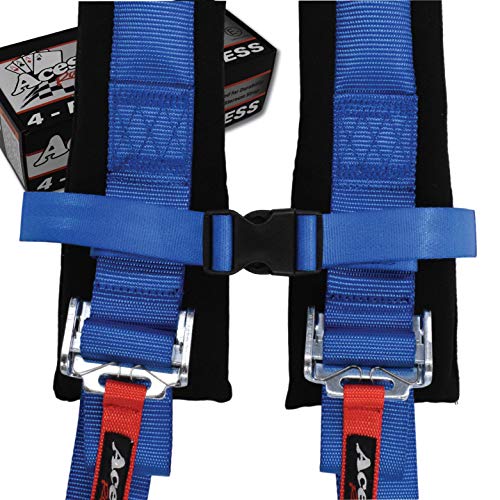 AAAA Aces Racing Aces Racing 5 Point Harness With 2 Inch Padding E4 Certified (Blue) - Image 2