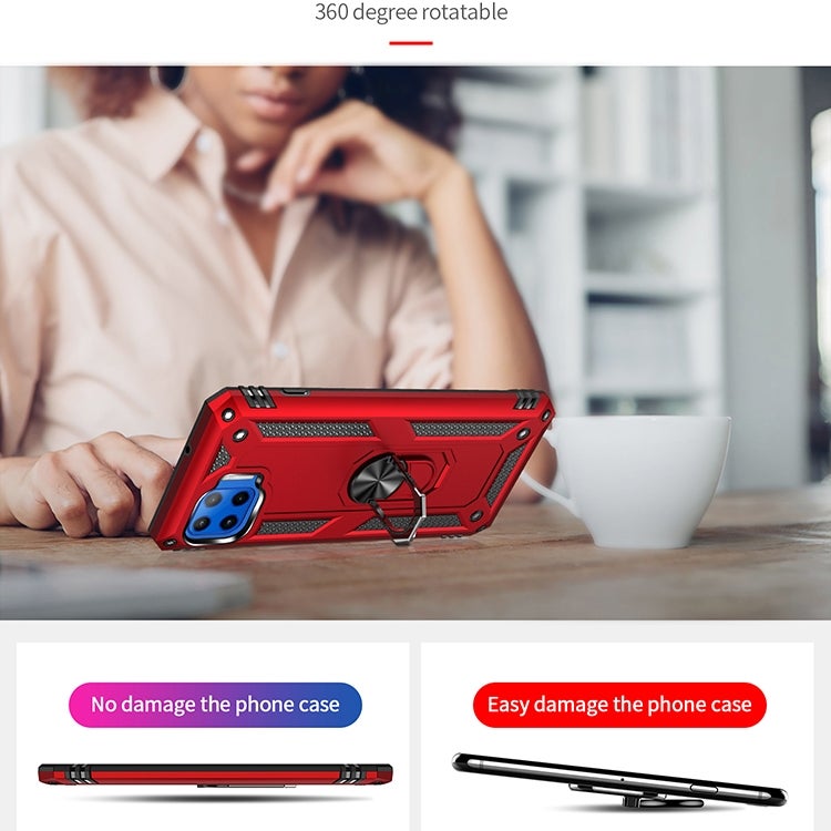 HuHa Case Cover For Motorola Moto G 5G Plus Shockproof TPU + PC Protective Case with 360 Degree Rotating Holder(Dark Green) - Image 4