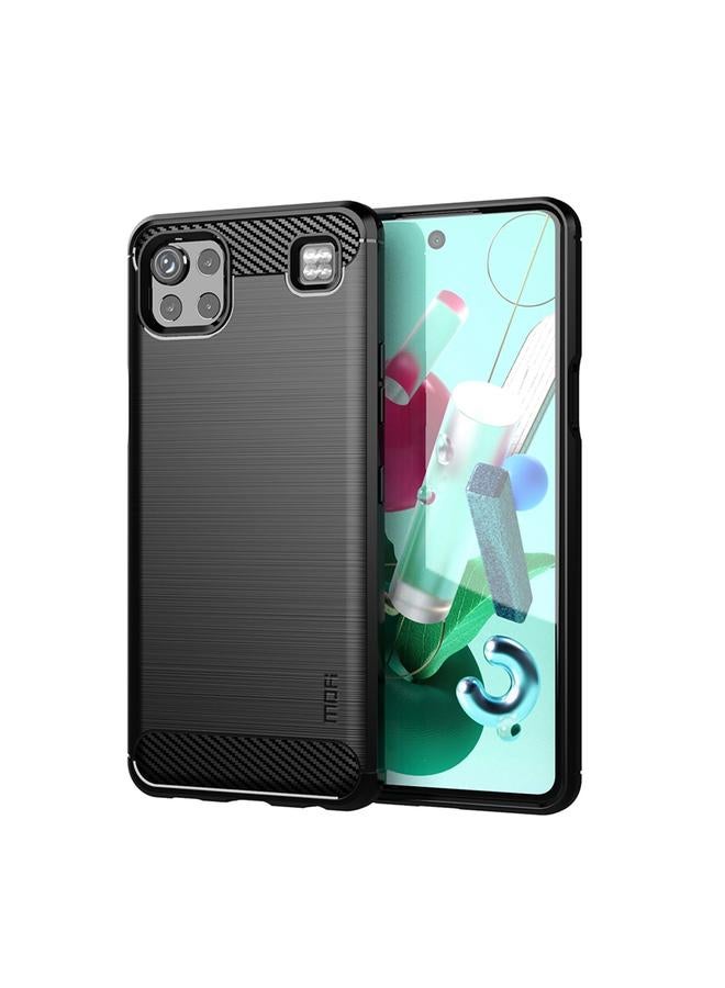 The Bros Case For LG K92 Gentleness Brushed Carbon Fiber Soft TPU Case