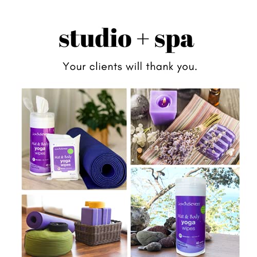 JasmineSeven Yoga Wipes for Body and Mat - Natural Lavender and Tea Tree - 45 Wipes in Resealable Canister - by Jasmine Seven - for Home, Studio, Gym, Spa - Image 4