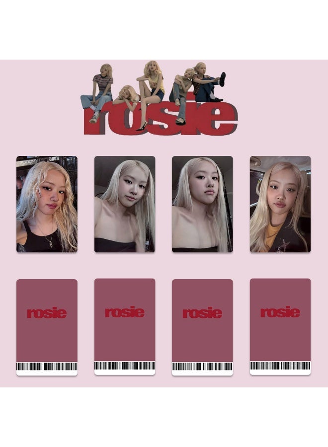 NIBEMINENT 4 Pcs Kpop ROSE SOLO  Lomo Cards Card For Fans Collection Gifts - Image 1