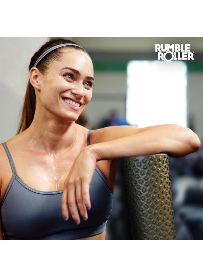 رامبل رولر Rumble Roller Gator - بكرة عضلية رغوية مُحسّنة للتدليك الاحتكاكي المتقاطع لتقليل آلام العضلات وتخفيف آلام عضلات الظهر - 22 بوصة - Image 4
