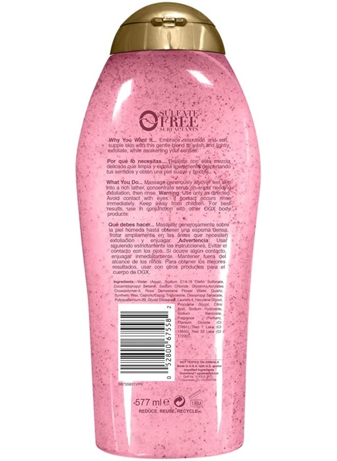 Ogx - Pink Sea Salt & Rosewater Gentle Soothing Body Scrub, 19.5 Ounce - Image 1