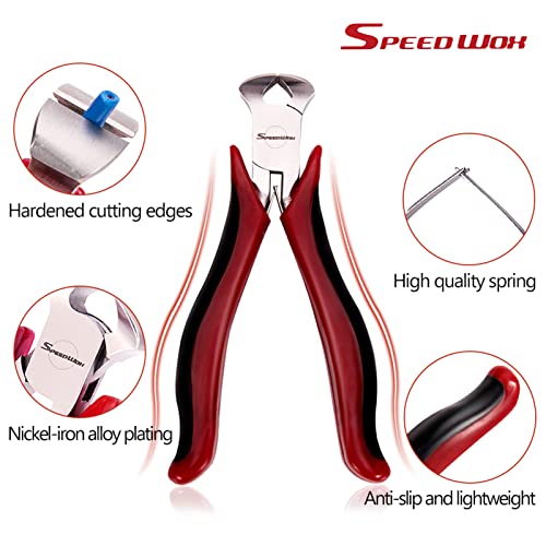 SPEEDWOX 4 Inch End Nippers - Mini End Cutting Pliers with Spring Pull Nails & Wire Cutting Function - Professional Jewelry Making & Shoe Repair Tool - Image 4
