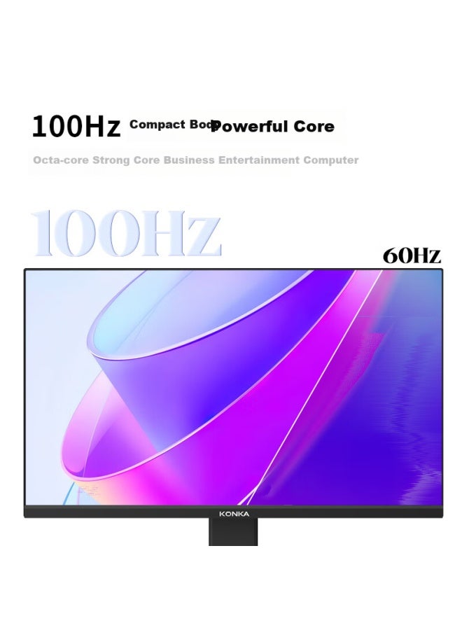 Konka 23.8-inch 100hz Wide Color Gamut High Contrast Three-sided Micro-bezel Hdmi Office Computer Gaming Monitor Km2412x - Image 2