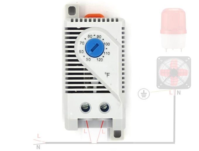 Attic Ventilator Replacement Thermostat Cooling Thermostat Adjustable Programmable Thermostat for Power Attic Ventilators Air Vent Thermostat Single Speed Adjustable Replacement Thermostat