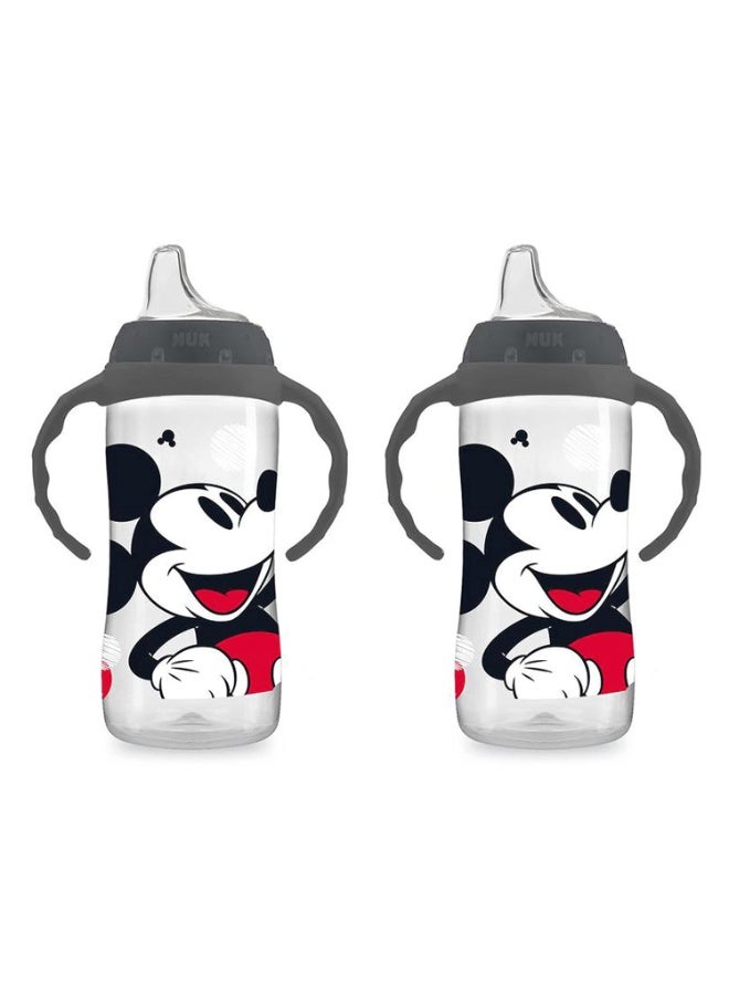 NUK Mickey Mouse Large Learner Cup 10oz 2pk â€“ BPA Free, Spill Proof Sippy Cup