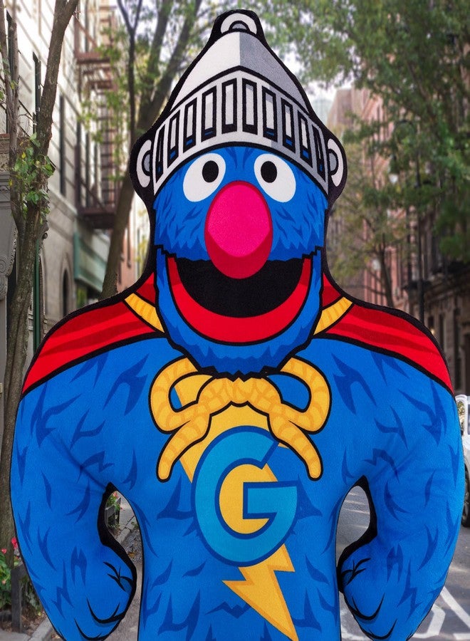 Bleacher Creatures دميّة بليتشر كريتشورز غروفر سوبرهيرو من شارع السمسم 22" - لعبة قماشية ناعمة - Image 5