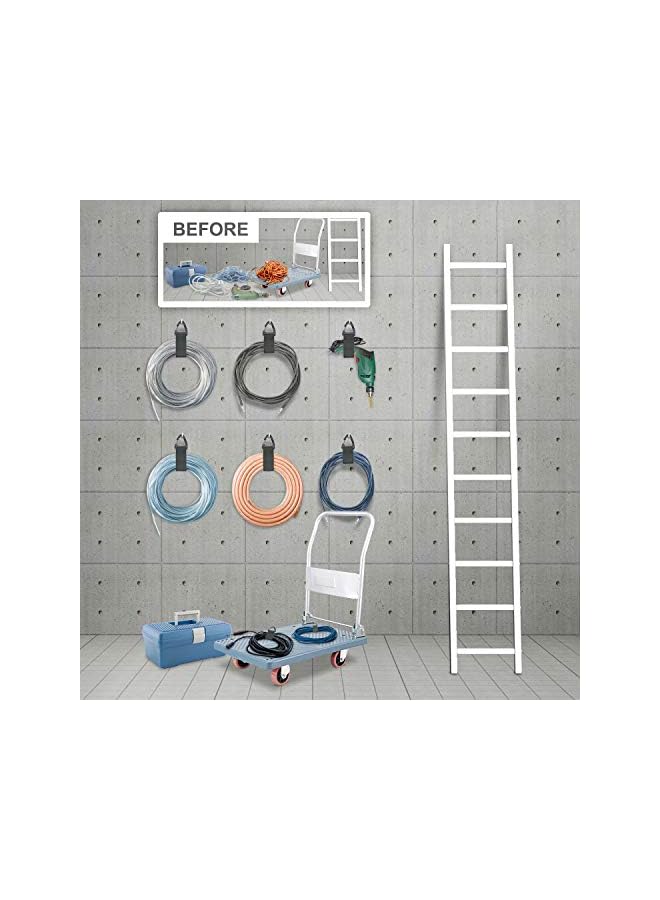 promass Extension Cord Holder(Assorted 8 Pack), Extension Cord Organizer for Garage Organization and Storage, Heavy Duty Storage Straps for Cables, Hoses and Ropes, with Triangle Buckle for Hanging - Image 3