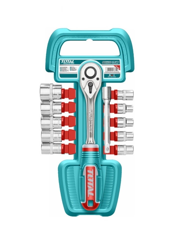 TOTAL 12PCS 1/2" Socket Set – Essential for Any Toolkit - Image 1