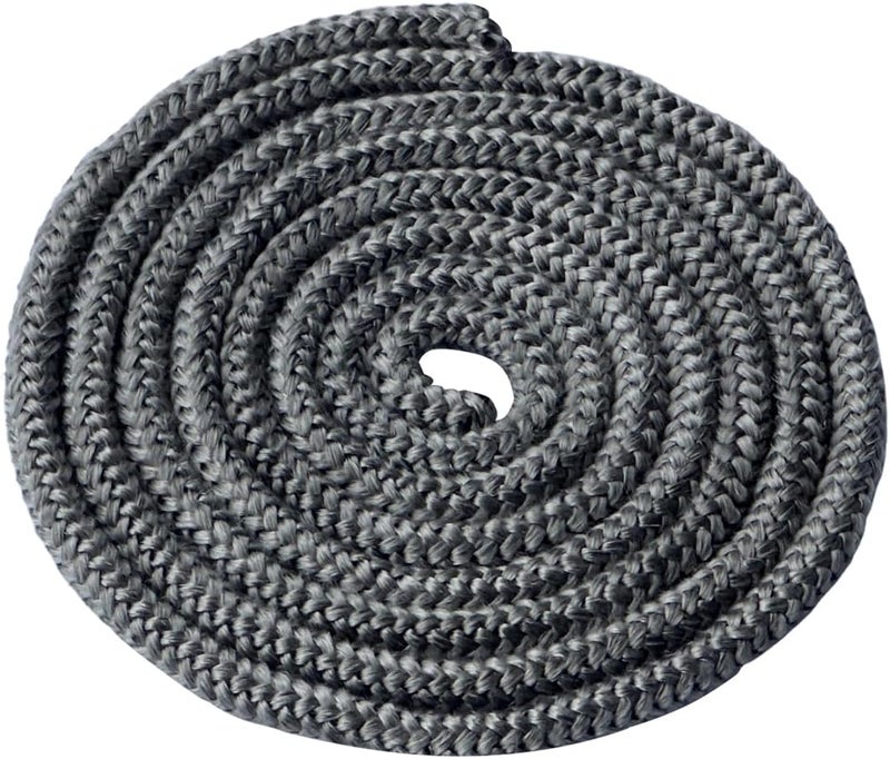 Protalwell Wood Stove Gasket (5/16" x 72" Rope), Wood Stove Door Gasket, Grey Color Fiberglass Gasket, Wood Stove Door Seal, 5/16 in High Temperature Resistant Wood Stove Gasket Rope - Image 1