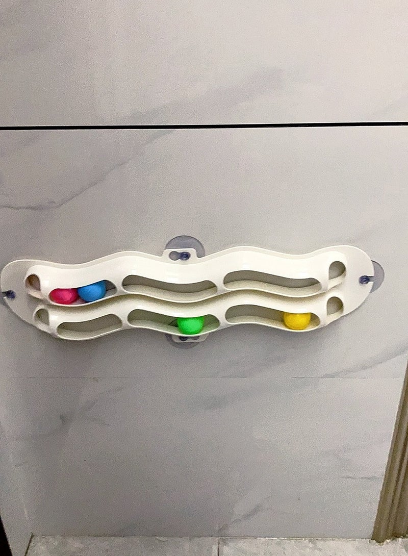 A.M Pet Cat Window Sucker Track Ball Toy, Fun Interactive Table Tennis Toys for Kittens, Curved Track Ball Catching Toy for Cats and Puppies - Image 2