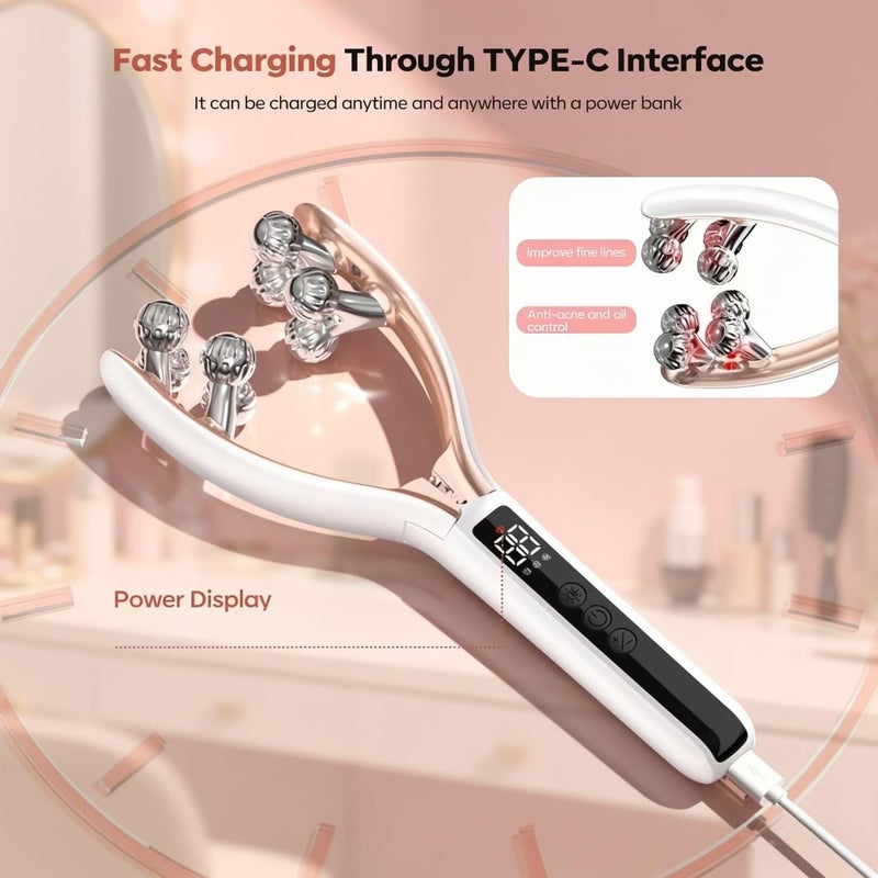 Tenmokus Facial Massager for Women | Shaper & Slimmer for Face and Neck | Korean Skin Care Device | Lymphatic Drainage Roller - Image 4