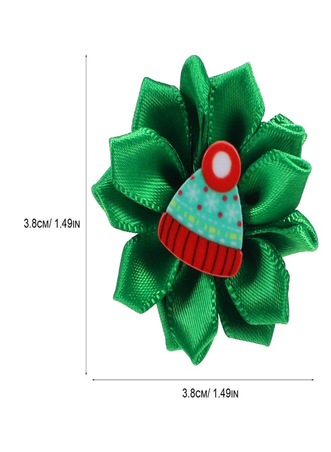 POPETPOP 30pcs Christmas Dog Hair Bows with Rubber Bands Festive Flower Accessories for Dogs and Puppies Vibrant Colors Soft Material Versatile Pet Ornaments - Image 3