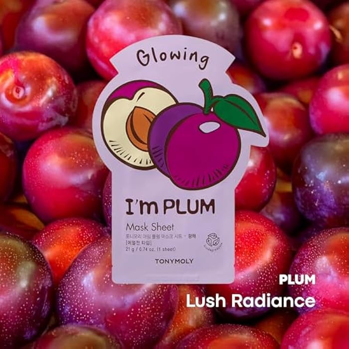 TONYMOLY I’m Plum Sheet Mask – Korean Skincare Face Mask with Plum Extract & Vitamin C, Brightening, Hydrating, and Moisturizing Facial Treatment for Glowing, Radiant Skin, 1 Count - Image 2