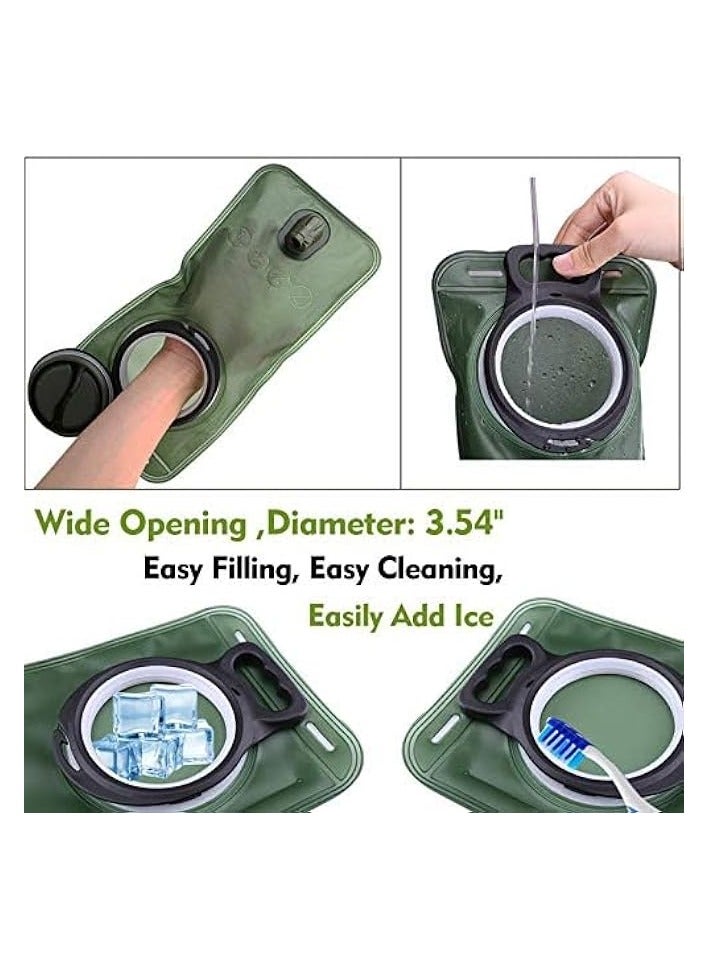 Green Tiger 2 Liter Hydration Bladder,Leak Proof Water Reservoir, BPA Free Water Storage Bladder Bag Hydration Pack Replacement,Great for Bicycling Hiking Camping Hunting Running - Image 3